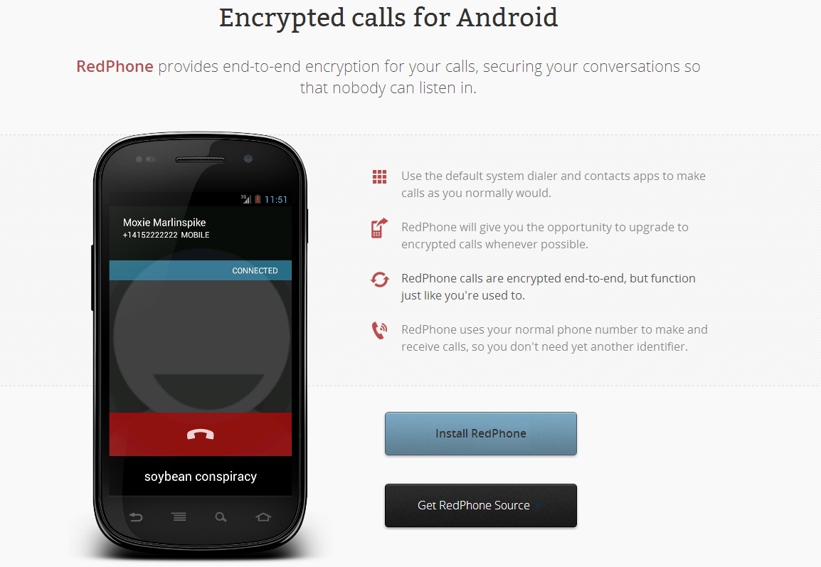 Приложения «RedPhone» и «TextSecure» - защита личных данных на мобильных  устройствах
