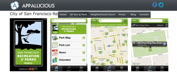 City of San Francisco Recreation and Parks App