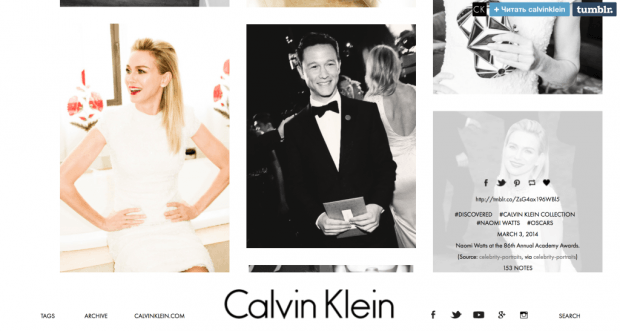 Calvin Klein's Tumblr