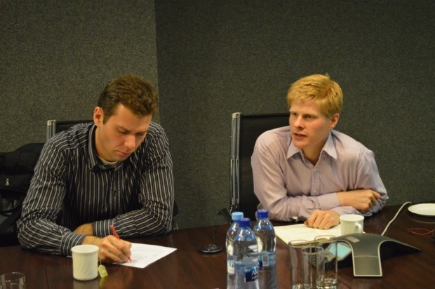 Денис Обухов и Эндрю Гренфелл, со-основатель Impact Hub Moscow Фото: Мария Борисёнок