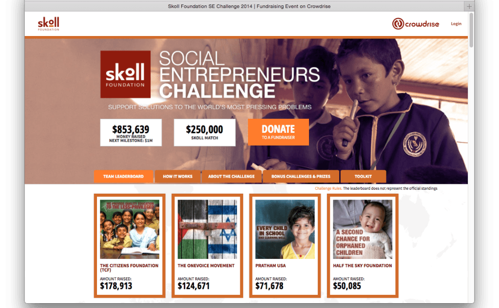 Фрагмент сайта Skill Foundation Challenge