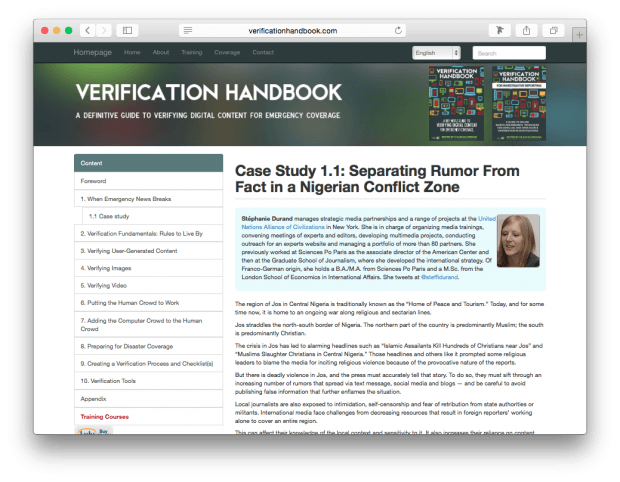 Онлайн-версия руководства Verification Handbook.
