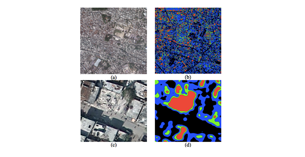 Алгоритм обнаруживает повреждения зданий на спутниковых снимках. Изображение: irevolution.net/2014/06/09/analyzing-uavaerial-imagery-haiti/