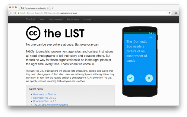 Фрагмент сайта приложения The List.