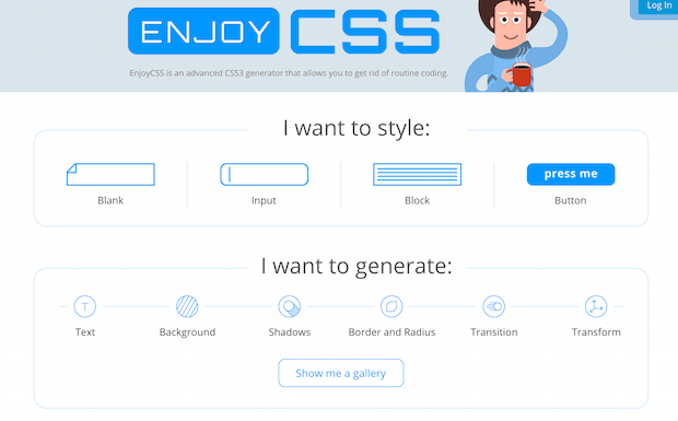 Enjoycss - бесплатный сервис для генерации CSS-стилей