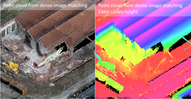 Как используются дроны для определения последствий землятресений. Фото: blog.pix4d.com.