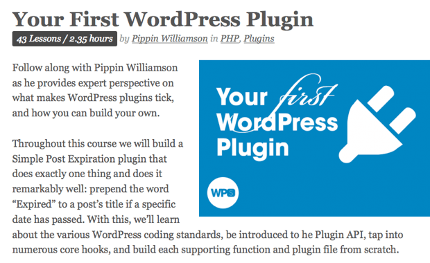 Your First WordPress Plugin / Ваш первый WordPress плагин