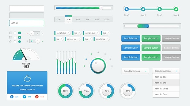 Бесплатный PSD UI Kit