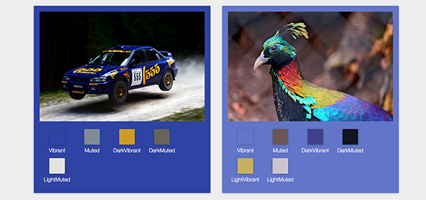 Vibrant.js: выделение цветов из изображения