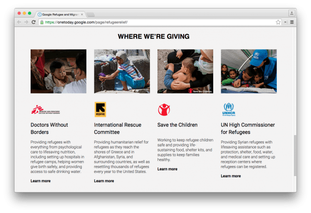Google удвоит пожертвования для помощи беженцам в Европе