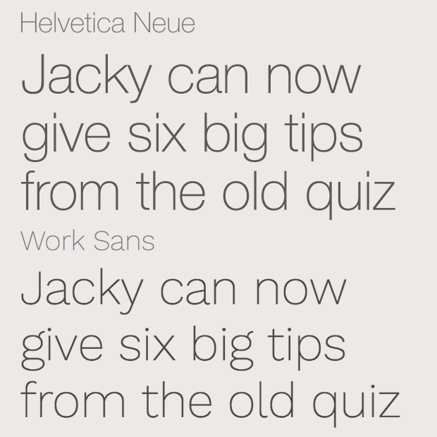 Work Sans вместо Helvetica Neue. Лучшие бесплатные альтернативы самым популярным шрифтам.