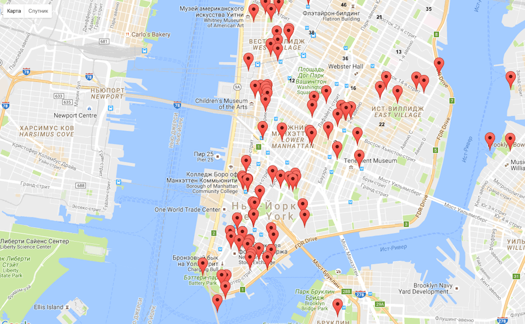 The NYC Map the Homeless – карта бездомных Нью-Йорка
