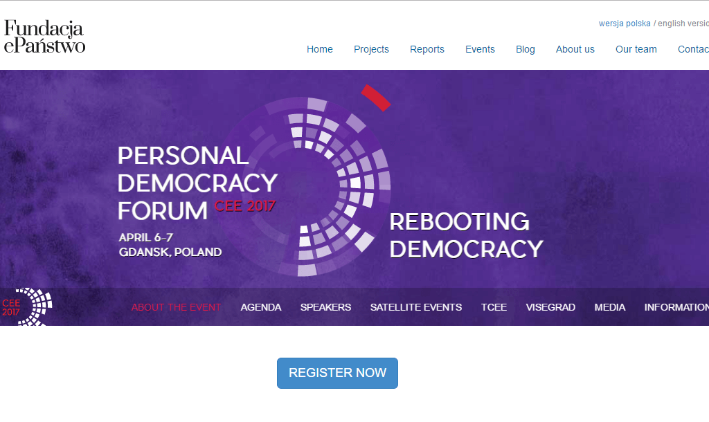 Участникам форума предлагают обсудить устройство мировой демократической системы. Изображение: скриншот с сайта pdfcee17.pl