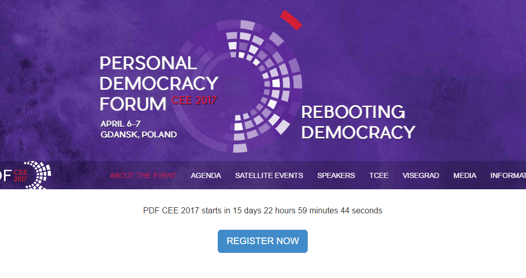 Организаторы форума утвердили программу и объявили об официальных хэштегах. Изображение: скриншот с сайта pdfcee17.pl