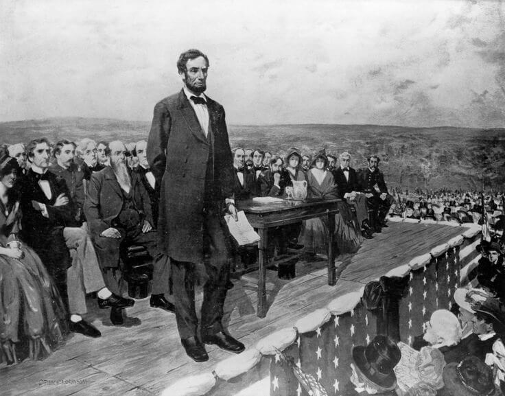 Картина Флетчера Рэнсома «Линкольн в Геттисберге». Изображение: скриншот с сайта ru.pinterest.com