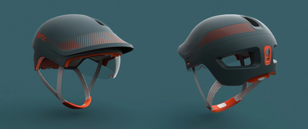 Шлем вирткальной реальности для мотоциклистов. Фрагмент статьи с сайта livescience.com/56471-augmented-reality-optic-bike-helmet.html