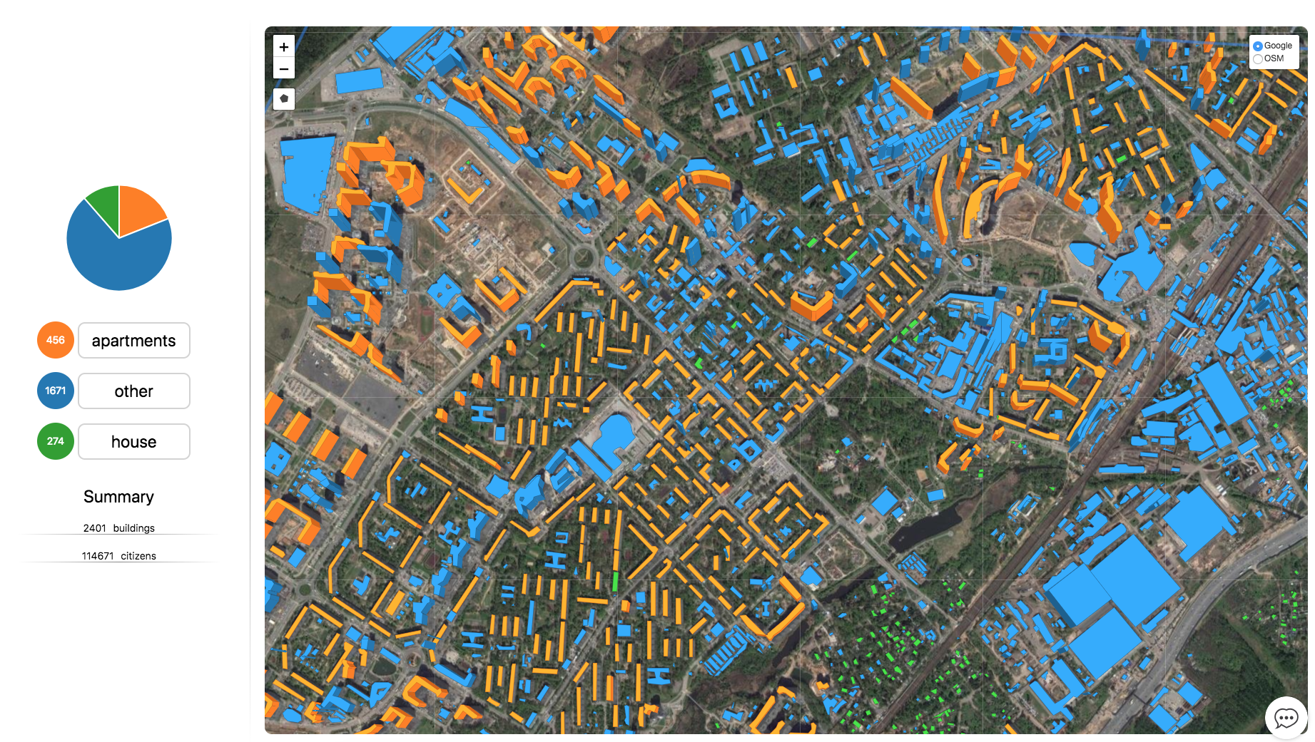 Geoalert City (geoalert.io) анализ городской застройки по спутниковым подложкам
