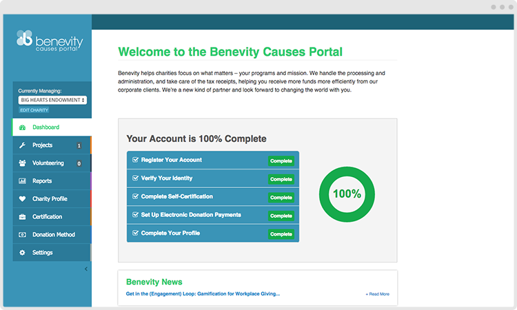 Benevity позволяет искать компании, заинтересованные в сотрудничестве с волонтерами по всему миру. Изображение: benevity.com.