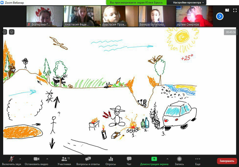 Одно из интерактивных онлайн-занятий для детей. Фото Greenpeace.