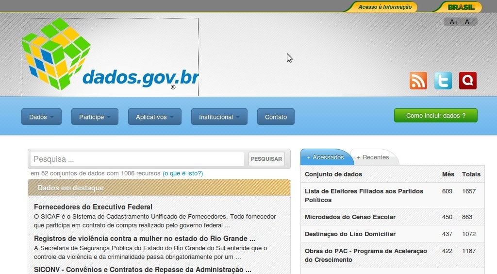 DADOS - запуск правительственного портала открытых данных в Бразилии