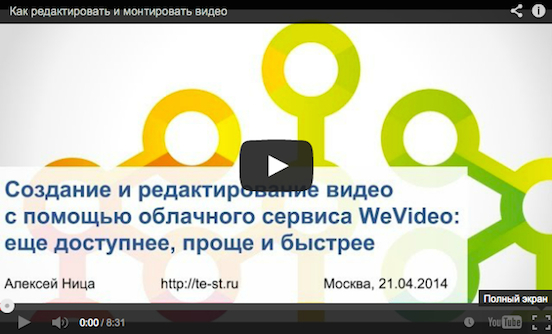 Видеоурок: как быстро отредактировать видео и смонтировать видеоролик с помощью редактора WeVideo