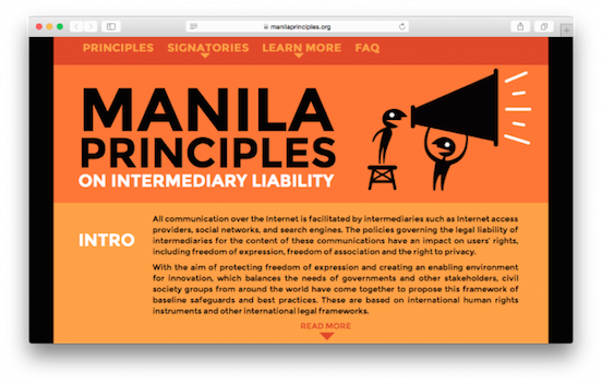 Манильские принципы свободного Интернета от Фонда электронных рубежей