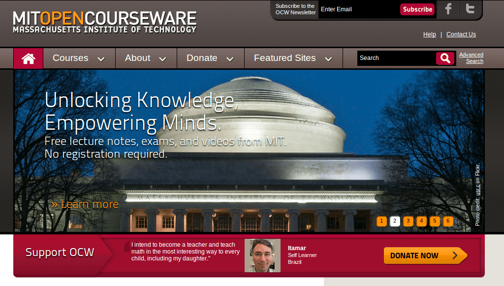 MIT OpenCourseWare: лекции в открытом доступе