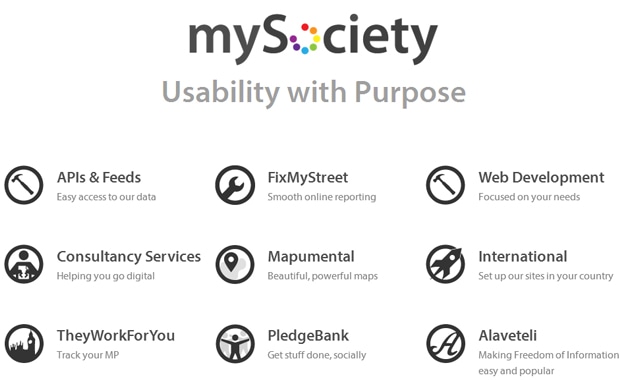 Сайт mySociety