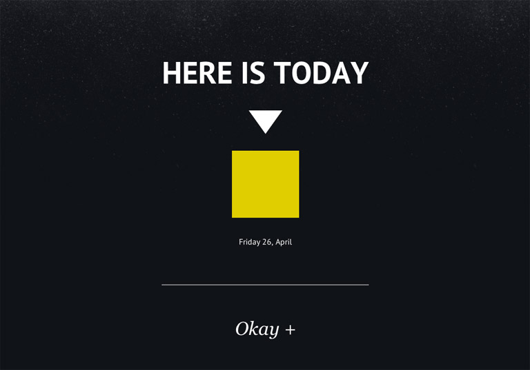 "Here is today" - интерактивный взгляд на время