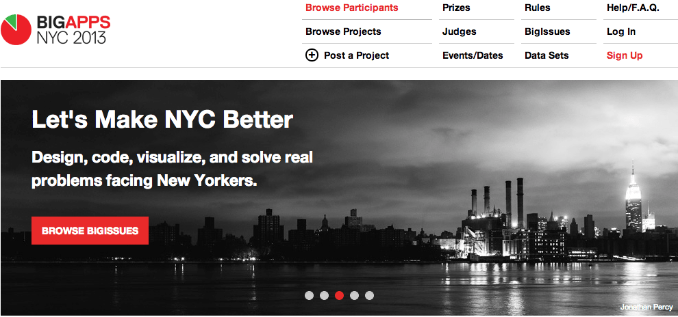 Конкурс приложений на основе открытых данных для Нью-Йорка NYC BigApps