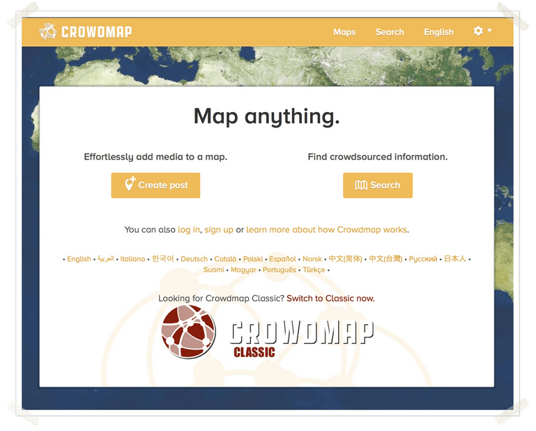 Crowdmap 2.0: новая версия краудсорсинговой картографической платформы